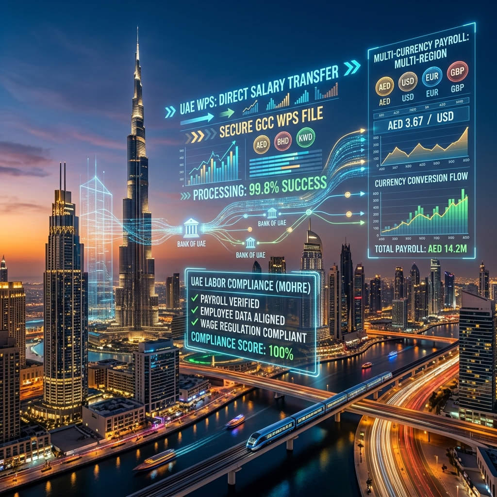 GCC WPS & Multi-Currency Payroll Compliance for UAE & Saudi Arabia