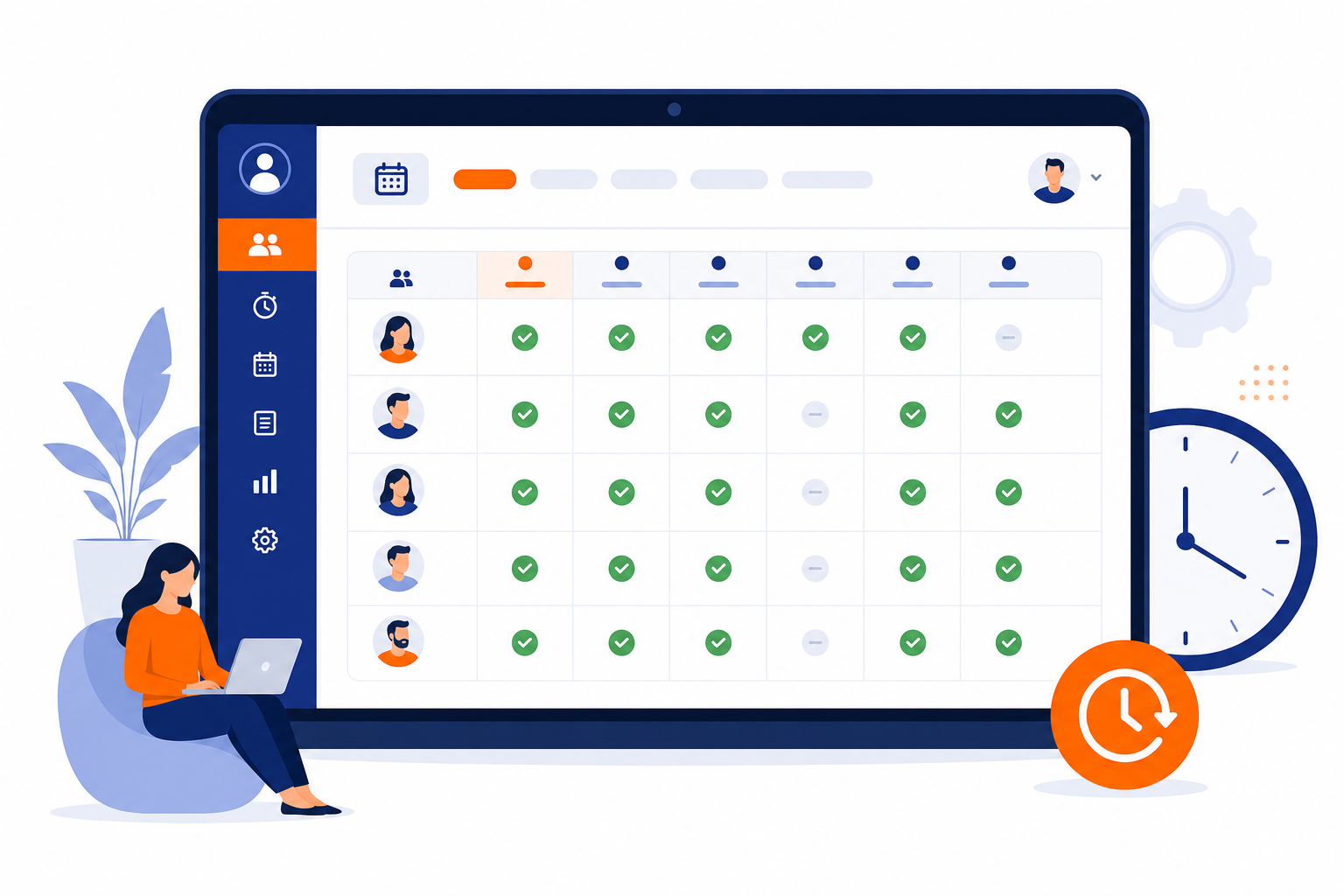 Attendance tracking and leave sync dashboard